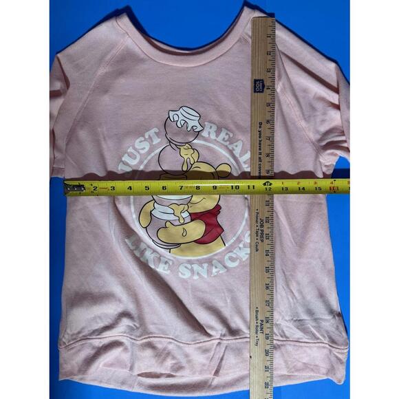 Disney Winnie the Pooh Really Like Snacks Long Sleeve Pajama Top Womens XS (0-2) - Picture 5 of 5